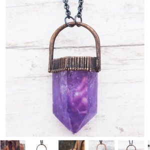 Amethyst and cooper necklace